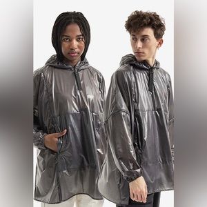 RAINS black ultralight long anorak jacket size M